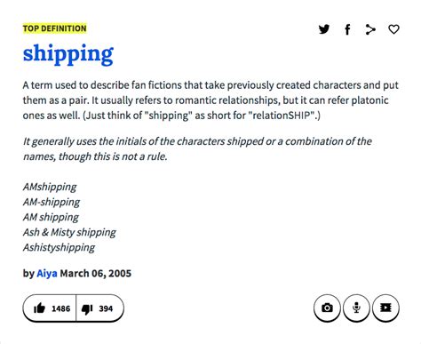 ship urban dictionary|what does shipping someone mean.